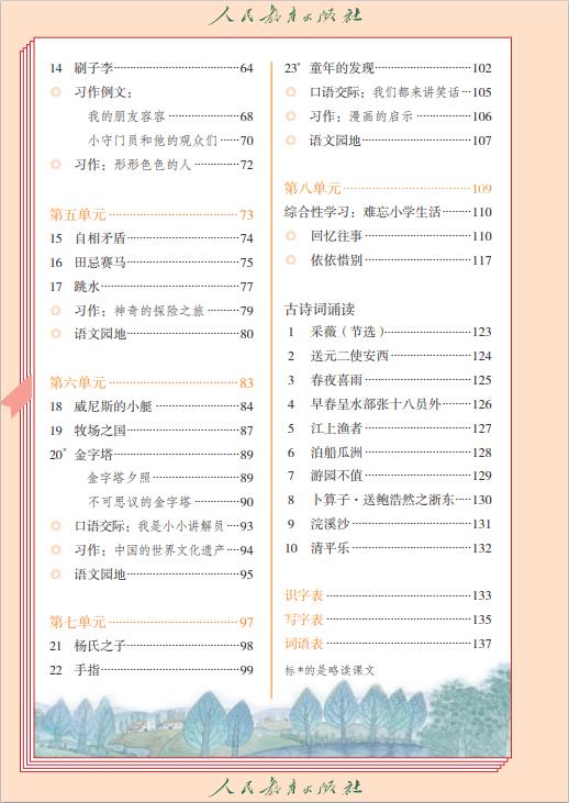 义务教育教科书（五•四学制）·语文五年级下册pdf下载
